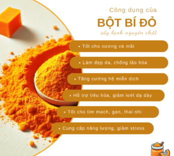 TÚI 1KG – Bột quả bí đỏ sấy lạnh nguyên chất SALAfarm – Bột rau củ dinh dưỡng tốt cho sức khỏe