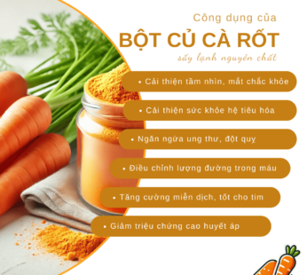 TÚI 500G – Bột củ cà rốt nguyên chất SALAfarm – Bột rau củ dinh dưỡng tốt cho sức khỏe