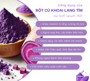 TÚI 500G – Bột củ khoai lang tím nguyên chất SALAfarm – Bột rau củ dinh dưỡng tốt cho sức khỏe